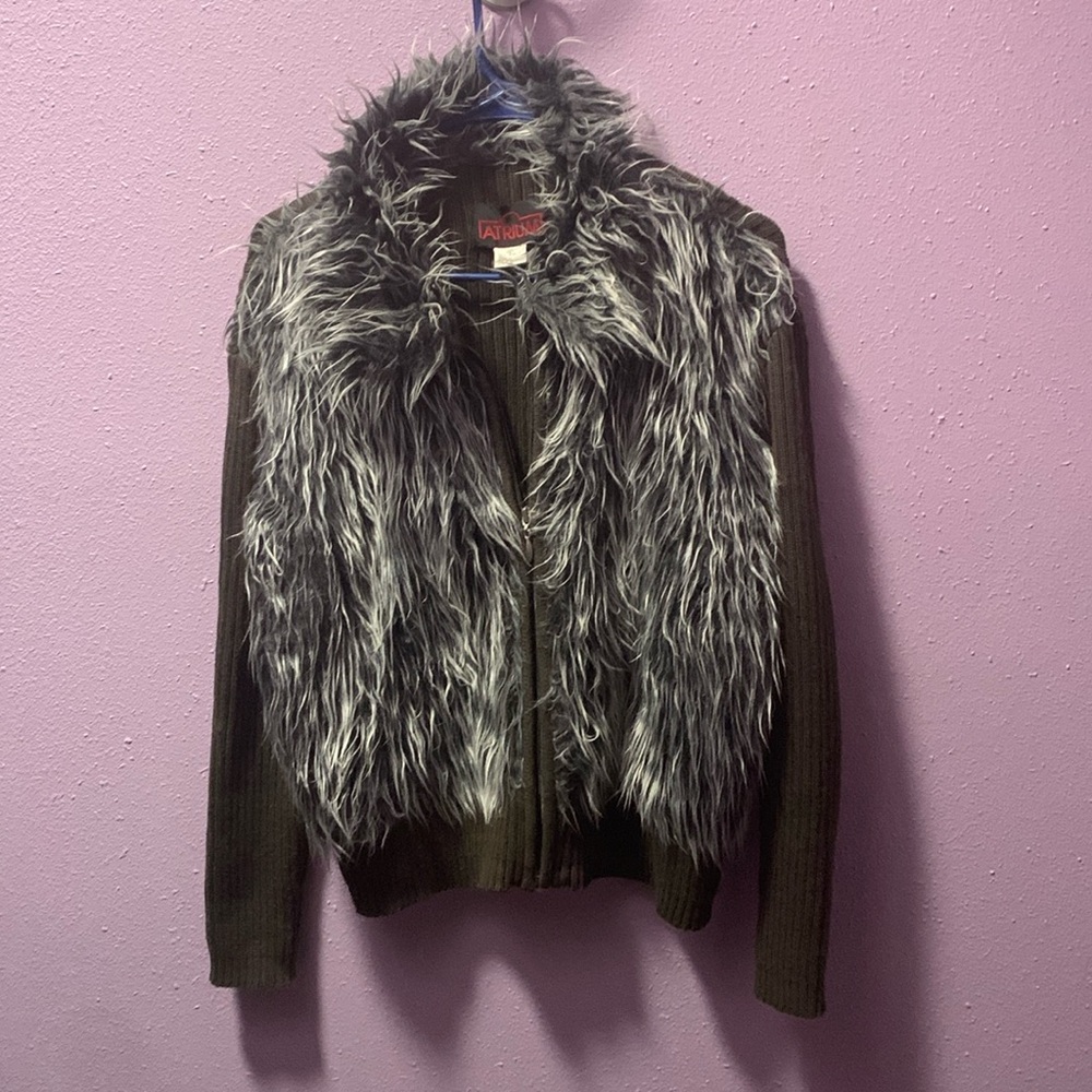 Faux fur fall sweater